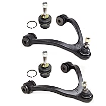 4-Piece Kit Front, Driver and Passenger Side Control Arm Kit, includes (2) Ball Joint and (2) Control Arm