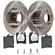 Rear Brake Disc and Pad Kit, Plain Surface, 5 Lugs, Organic, Pro-Line Series