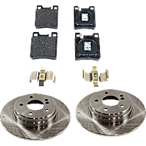4-Piece Kit Rear Brake Disc and Pad Kit, Plain Surface, 5 Lugs, Organic, Pro-Line Series