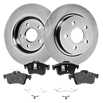 Rear Brake Disc and Pad Kit, 5 Lugs, Organic, Pro-Line Series