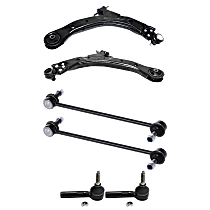 Front, Driver and Passenger Side, Lower Control Arm Kit, For Models With FE1 Suspension, includes Sway Bar Links and Tie Rod Ends