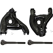 4-Piece Kit Front, Driver and Passenger Side, Lower Control Arm Kit, Includes (2) Control Arm and (2) Tie Rod End