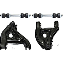 4-Piece Kit Front, Driver and Passenger Side, Lower Control Arm Kit, Includes (2) Control Arm and (2) Sway Bar Link