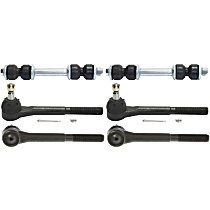 6-Piece Kit Front, Driver and Passenger Side Suspension Kit, includes (2) Sway Bar Link and (4) Tie Rod End