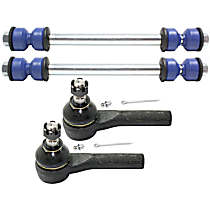4-Piece Kit Front, Driver and Passenger Side Suspension Includes Sway Bar Link and Tie Rod End