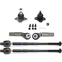 6-Piece Kit Front, Driver and Passenger Side, Inner and Outer Suspension Kit,  Includes (2) Ball Joint and (4) Tie Rod End