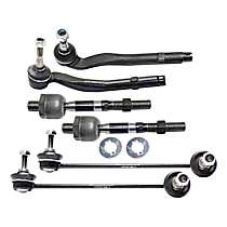 6-Piece Kit Front, Driver and Passenger Side Suspension, includes Sway Bar Link and Tie Rod End
