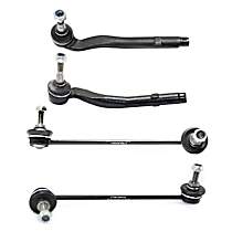 4-Piece Kit Front, Driver and Passenger Side Suspension, includes Sway Bar Link and Tie Rod End