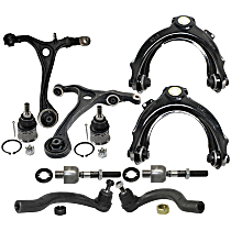 10-Piece Kit Front, Driver and Passenger Side, Upper and Lower Control Arm, Front Wheel Drive, includes Ball Joints and Tie Rod Ends, 2.4L Engine