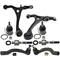8-Piece Kit Front, Driver and Passenger Side, Lower Control Arm, Front Wheel Drive, includes Ball Joints and Tie Rod Ends, 2.4L Engine