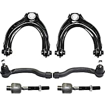 6-Piece Kit Front, Driver and Passenger Side, Upper Control Arm Kit,  Includes (2) Control Arm and (4) Tie Rod End