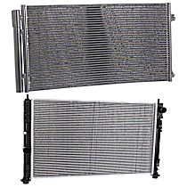 2-Piece Kit Radiator, For Models Without Off-Road Package, 2.4L 4Cyl,  Includes (1) A/C Condenser and (1) Radiator