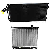 2-Piece Kit Radiator, 6 Cyl 4.2L, includes (1) A/C Condenser and (1) Radiator
