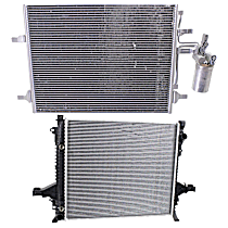 2-Piece Kit Radiator, Naturally Aspirated, GAS Engine, Non-Turbo Model, 3.2L 6Cyl,  Includes (1) A/C Condenser and (1) Radiator