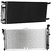 2-Piece Kit Radiator, with A/C Condenser, 3.4L Eng., Plastic Tank