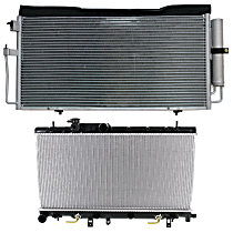 Radiator, 2.5L Eng., Aluminum Core, Plastic Tank, includes A/C Condenser