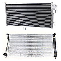 2-Piece Kit Radiator, For Models With Standard Duty Cooling, 5.4L 8Cyl,  Includes (1) A/C Condenser and (1) Radiator
