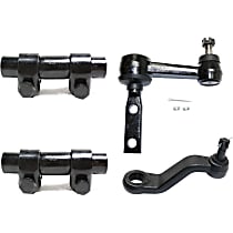 4-Piece Kit Front Suspension with Idler Arm, Pitman Arm, and Tie Rod Adjusting Sleeves, Rear Wheel Drive