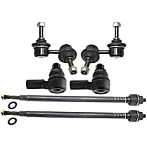 6-Piece Kit Front, Driver and Passenger Side Suspension Includes Sway Bar Links and Tie Rod Ends