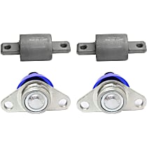 Front, Driver and Passenger Side Suspension Kit, includes Ball Joint and Control Arm Bushing