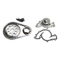 2-Piece Kit Timing Chain Kit, With 2Nd Design, With Damper, 6 Cyl 3.8L, includes (1) Timing Chain Kit and (1) Water Pump