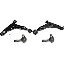 4-Piece Kit Front, Driver and Passenger Side, Lower Control Arm Kit, Includes (2) Control Arm and (2) Tie Rod End