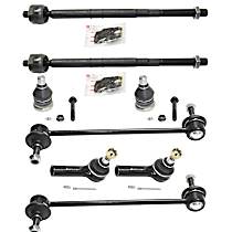 8-Piece Kit Front, Driver and Passenger Side Suspension Includes Ball Joints, Sway Bar Links, and Tie Rod Ends