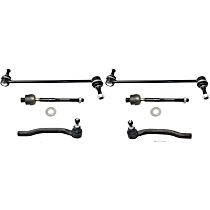 6-Piece Kit Front, Driver and Passenger Side Suspension, includes Sway Bar Link and Tie Rod End