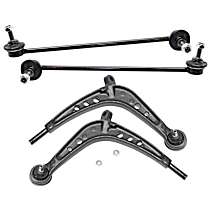 4-Piece Kit Front, Driver and Passenger Side Control Arm, includes Sway Bar Links