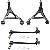 4-Piece Kit Front, Driver and Passenger Side, Lower Control Arm Kit, AWD, includes (2) Control Arm and (2) Sway Bar Link
