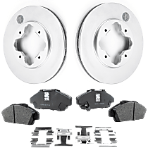 Front Brake Disc and Pad Kit, Plain Surface 5 Lugs 259.08 mm Ceramic SureStop OE Replacement