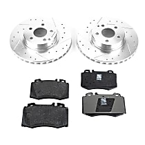 KIT-091421-137 Front Brake Disc and Pad Kit,  Brake Disc Evolution Drilled & Slotted Series; Brake Pad Set Pro-Line Series
