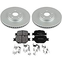 4-Piece Kit Front Brake Disc and Pad Kit, Plain Surface, 5 Lugs, Ceramic, 2.4L 4Cyl, SureStop OE Replacement  Includes (2) Brake Disc and (1) Brake Pad Set