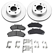 KIT-091421-200 Front Brake Disc and Pad Kit, Plain Surface 5 Lugs 284.48 mm Semi-Metallic Brake Disc Evolution Geomet Coated High Carbon; Brake Pad Set Pro-Line Series