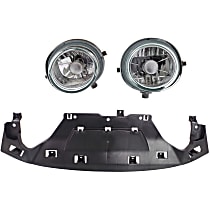 3-Piece Kit, Front, Driver and Passenger Side Halogen Fog Light, With bulb(s), For Models With Standard Type Fog Light, Includes (2) Fog Light and (1) Valance