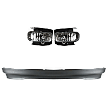 Front, Driver and Passenger Side Fog Light, With bulb(s), Halogen, includes Valance