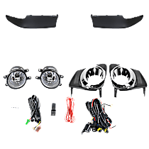 4-Piece Kit, Front, Driver and Passenger Side Halogen Fog Light, With bulb(s), Includes (2) Fog Light and (2) Valance