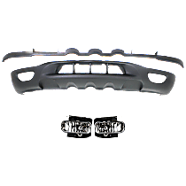 3-Piece Kit, Front, Driver and Passenger Side Halogen Fog Light, With bulb(s), Includes (2) Fog Light and (1) Valance
