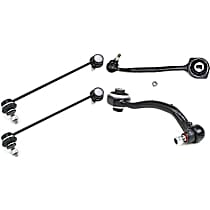 4-Piece Kit Front, Driver and Passenger Side, Lower, Rearward Control Arm Kit, Includes (2) Control Arm and (2) Sway Bar Link