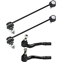 4-Piece Kit Front, Driver and Passenger Side Suspension, Includes Sway Bar Link and Tie Rod End, RWD