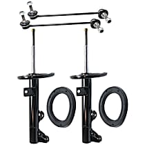 4-Piece Kit Front, Driver and Passenger Side Bare Struts with Sway Bar Links, Rear Wheel Drive