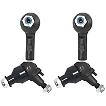 4-Piece Kit Front, Driver and Passenger Side Suspension Kit, includes (2) Ball Joint and (2) Tie Rod End