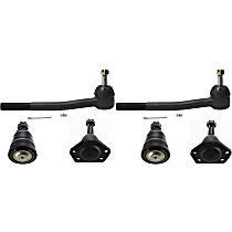 6-Piece Kit Front, Driver and Passenger Side Suspension with Ball Joints and Tie Rod Ends