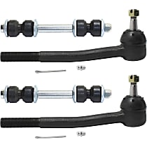 4-Piece Kit Front, Driver and Passenger Side Suspension with Sway Bar Links and Tie Rod Ends