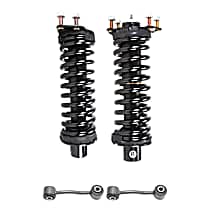 4-Piece Kit Front, Driver and Passenger Side Suspension Includes Loaded Struts and Sway Bar Links