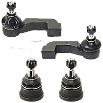 4-Piece Kit Front, Driver and Passenger Side Suspension Kit,  Includes (2) Ball Joint and (2) Tie Rod End