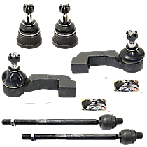 6-Piece Kit Front, Driver and Passenger Side  Suspension Kit,  Includes (2) Ball Joint and (4) Tie Rod End