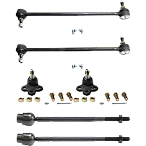 6-Piece Kit Front, Driver and Passenger Side Suspension Includes Ball Joint, Sway Bar Link, and Tie Rod End, For Models Includes 20 (mm) Sway Bar Diameter