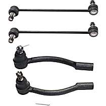 4-Piece Kit Front, Driver and Passenger Side Suspension Includes Sway Bar Links and Tie Rod Ends