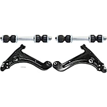 4-Piece Kit Front, Driver and Passenger Side Control Arm Kit, Includes (2) Control Arm and (2) Sway Bar Link
